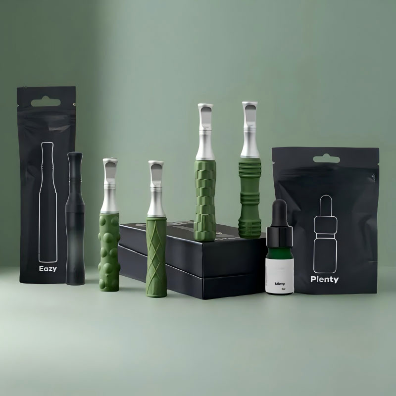 SMOHABIT nicotine-free smokeless inhaler product line with retail packaging